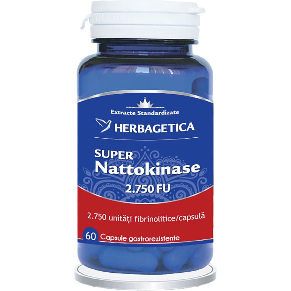 Supliment Super Nattokinase 2.750 Fu, 60 capsule, HERBAGETICA