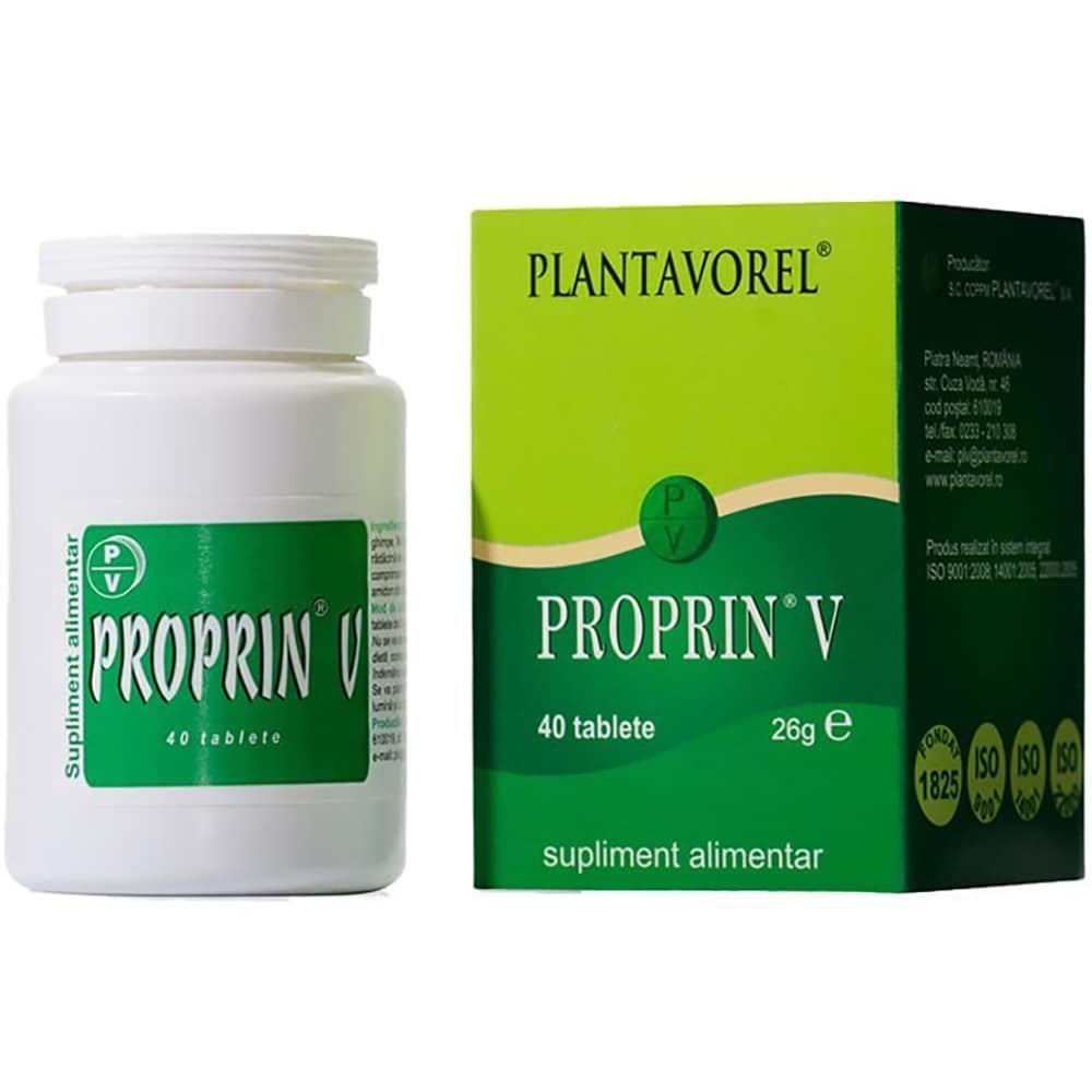 Supliment Proprin V, 40 comprimate, PLANTAVOREL