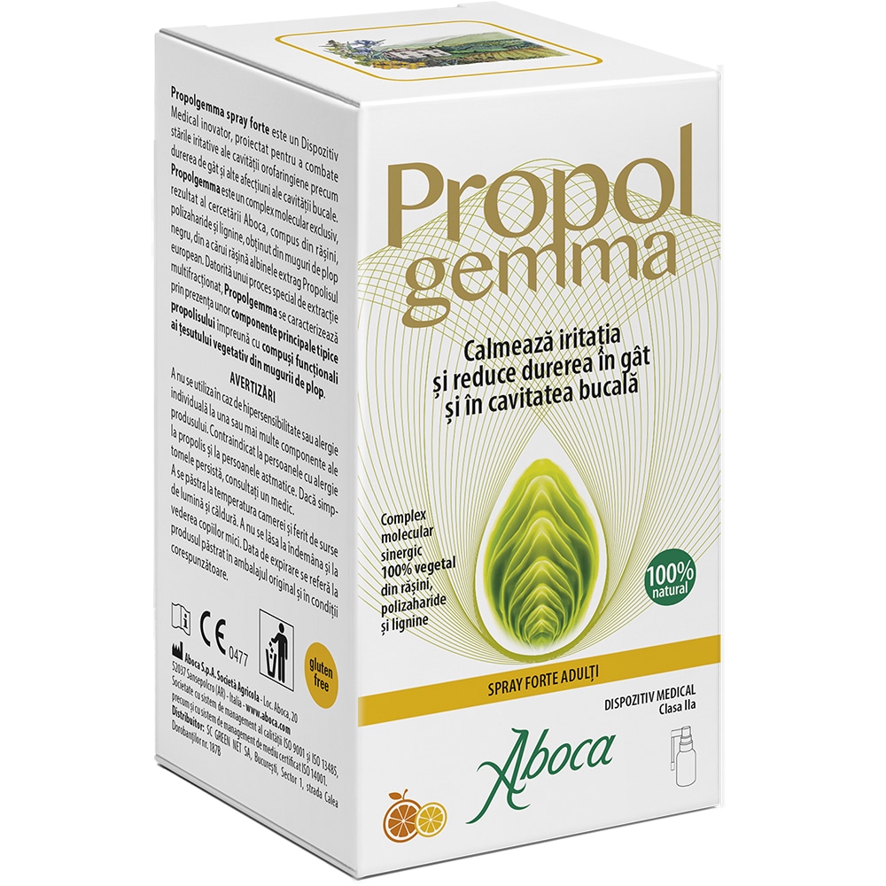 Spray de gat Propolgemma cu alcool, 30 ml, ABOCA