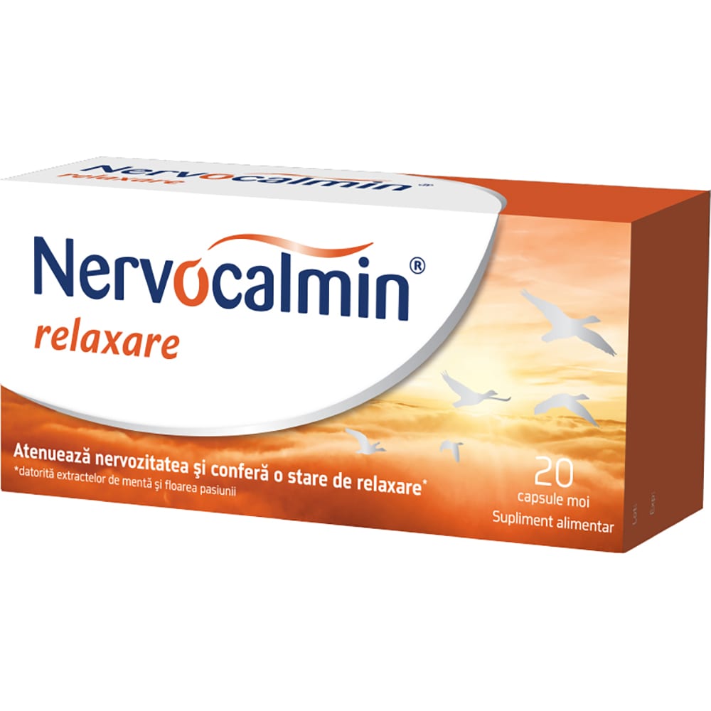 Supliment alimentar Nervocalmin Relaxare, 20 capsule moi, BIOFARM