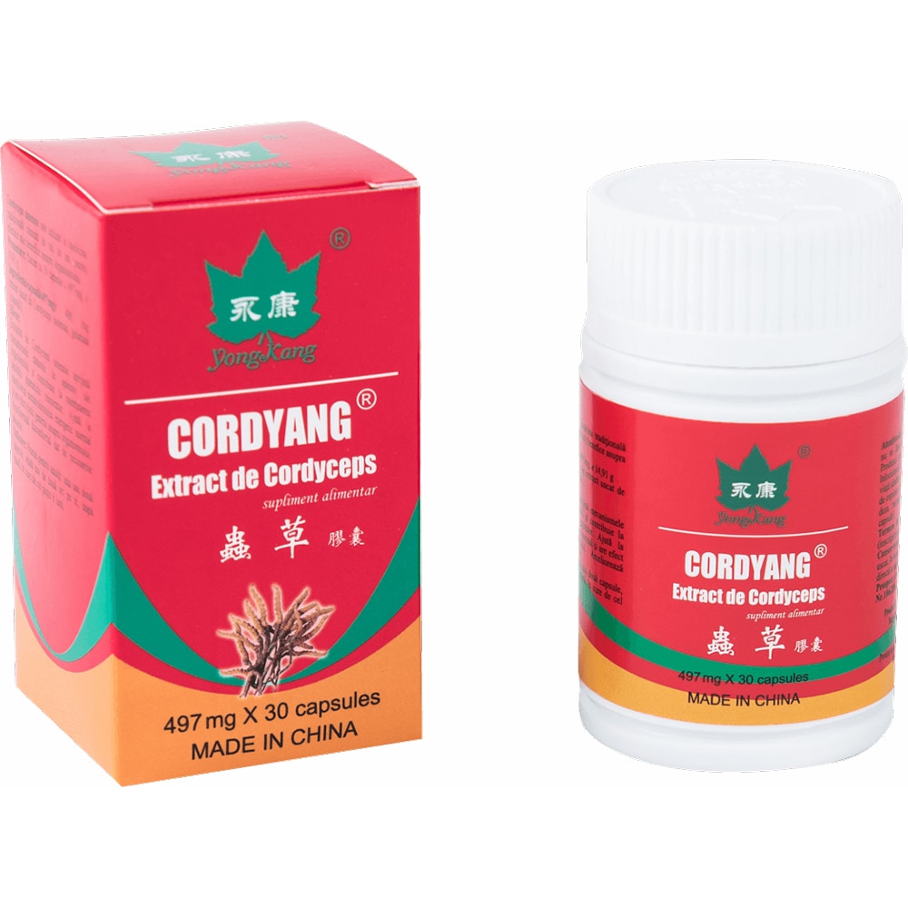 Supliment alimentar Cordyang - Extract de cordyceps, 30 capsule, YONG KANG