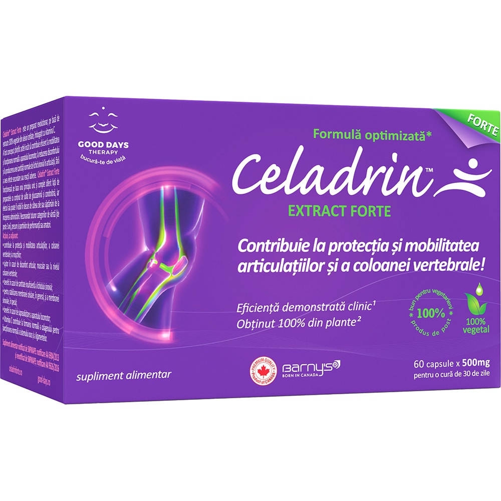 Supliment alimentar Celadrin Extract Forte, 60 capsule, GOOD DAYS THERAPY