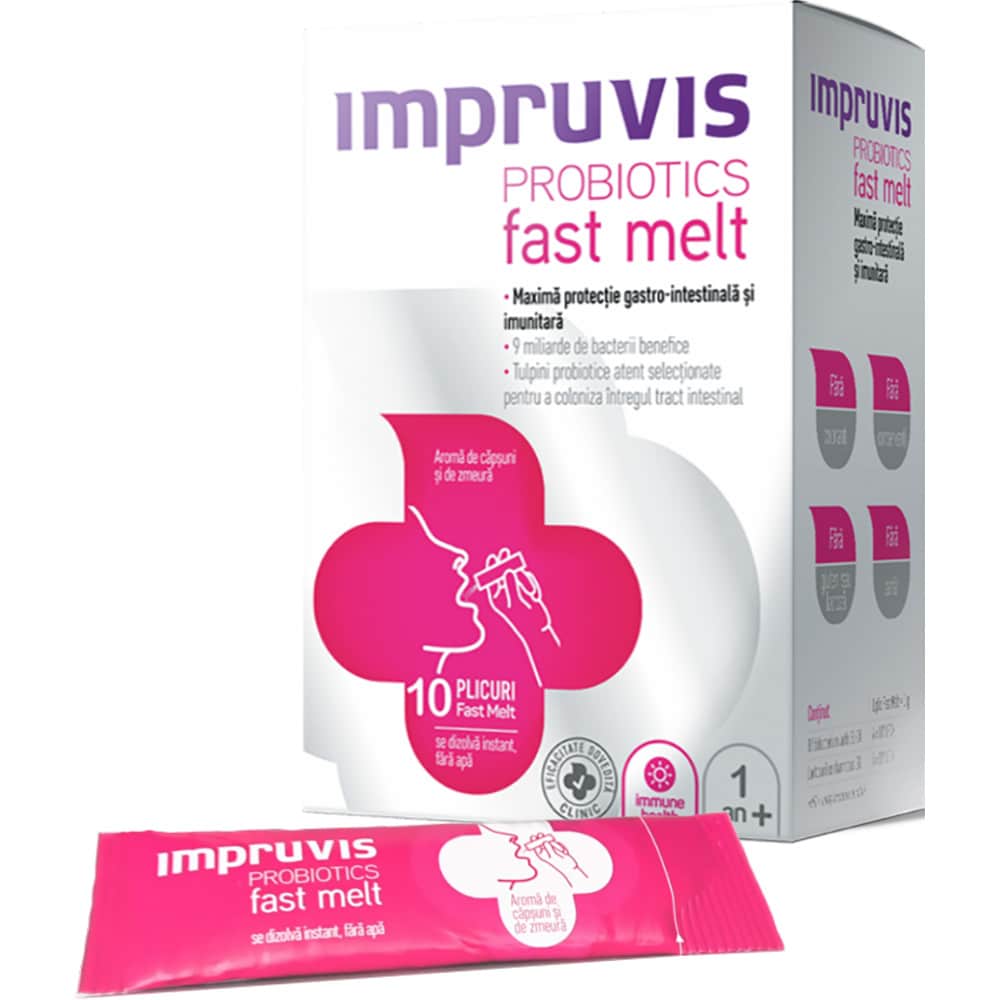 Probiotic Fast Melt Impruvis, 10 plicuri