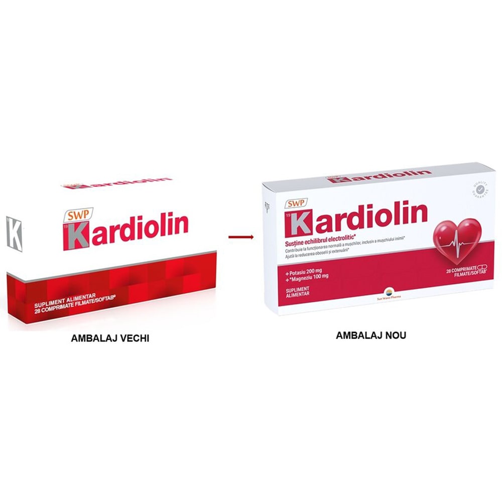 Supliment alimentar Kardiolin, 28 comprimate filmate, SUN WAVE PHARMA