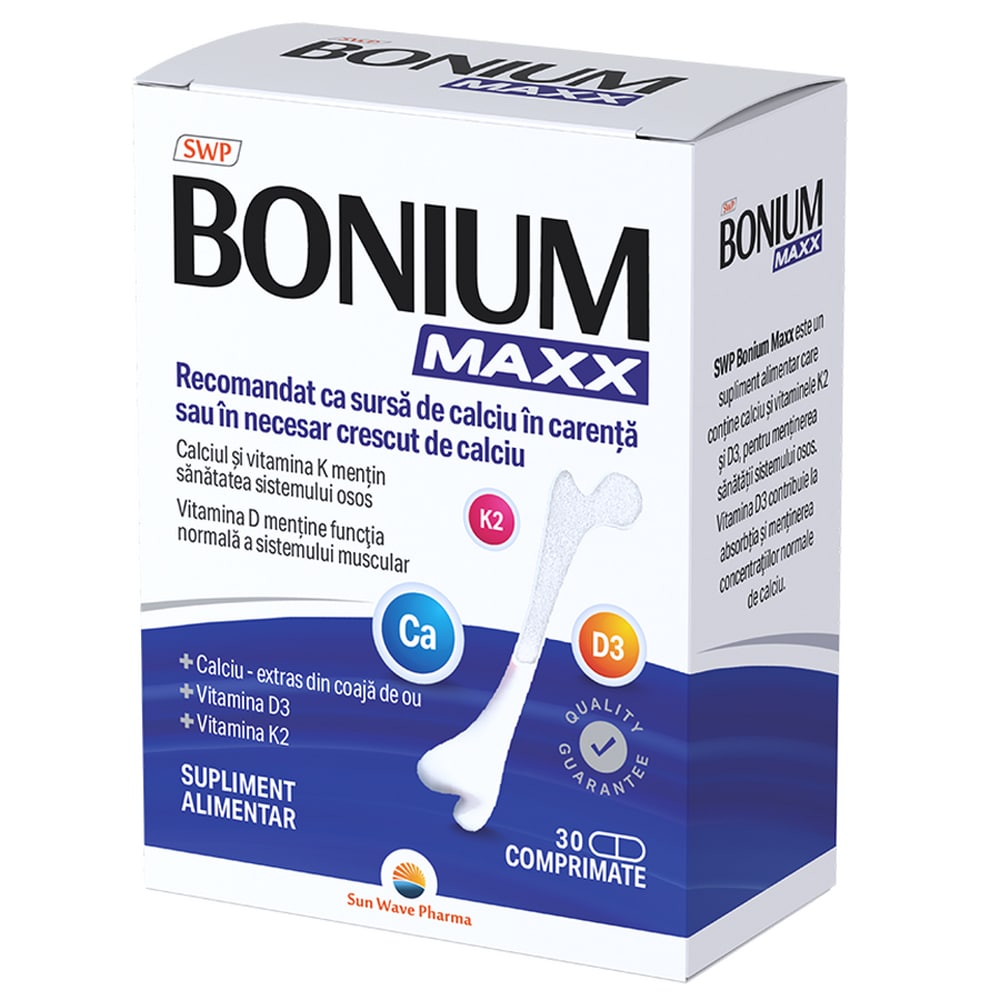 Supliment alimentar Bonium Maxx, 30 comprimate, SUN WAVE PHARMA