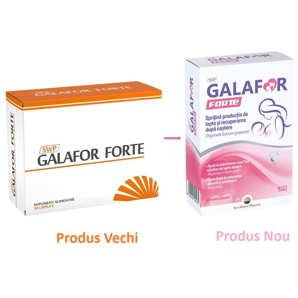 Supliment alimentar Galafor Forte, 30 capsule, SUN WAVE PHARMA
