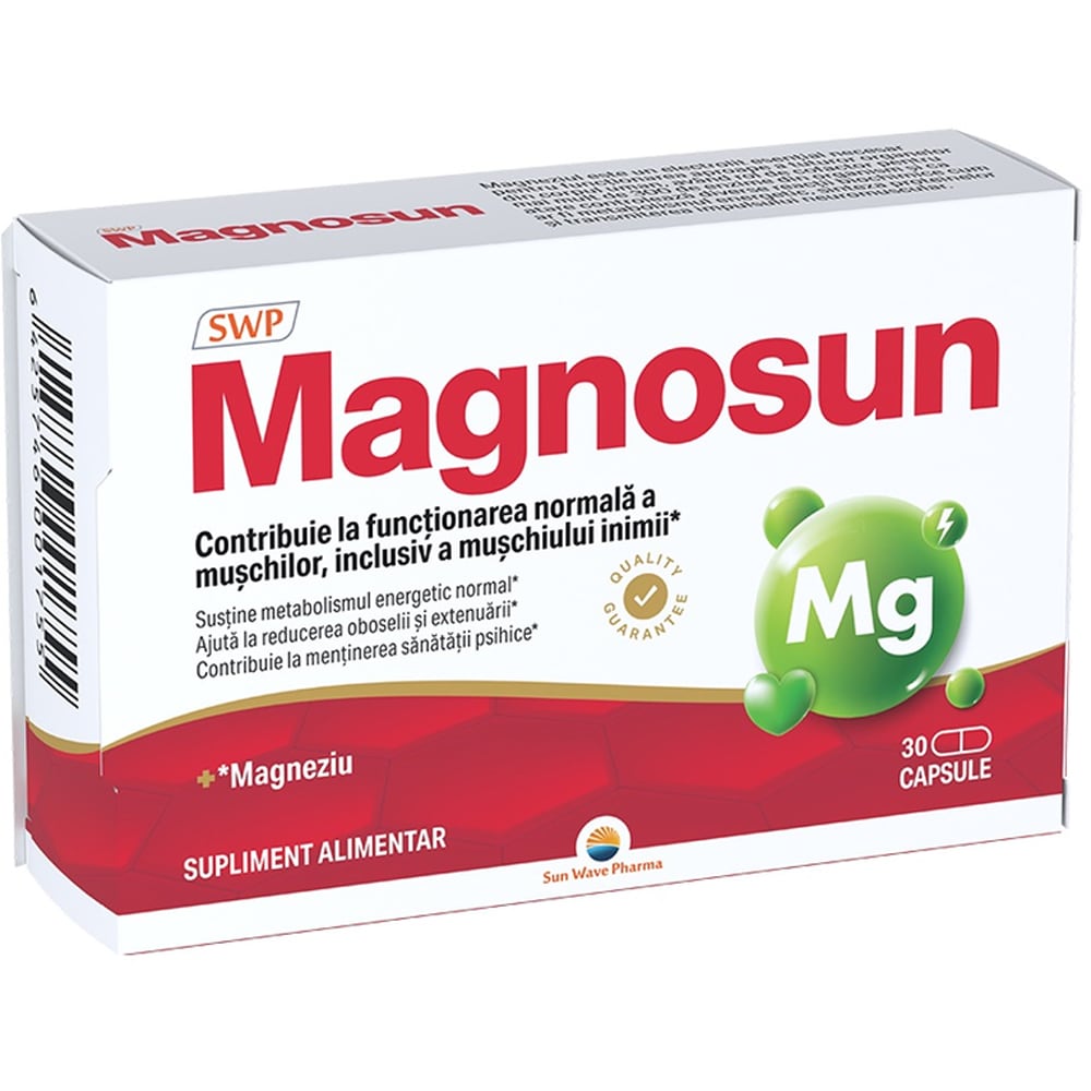 Supliment alimentar Magnosun, 30 capsule, SUN WAVE PHARMA