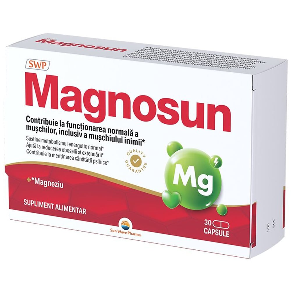 Supliment alimentar Magnosun, 30 capsule, SUN WAVE PHARMA