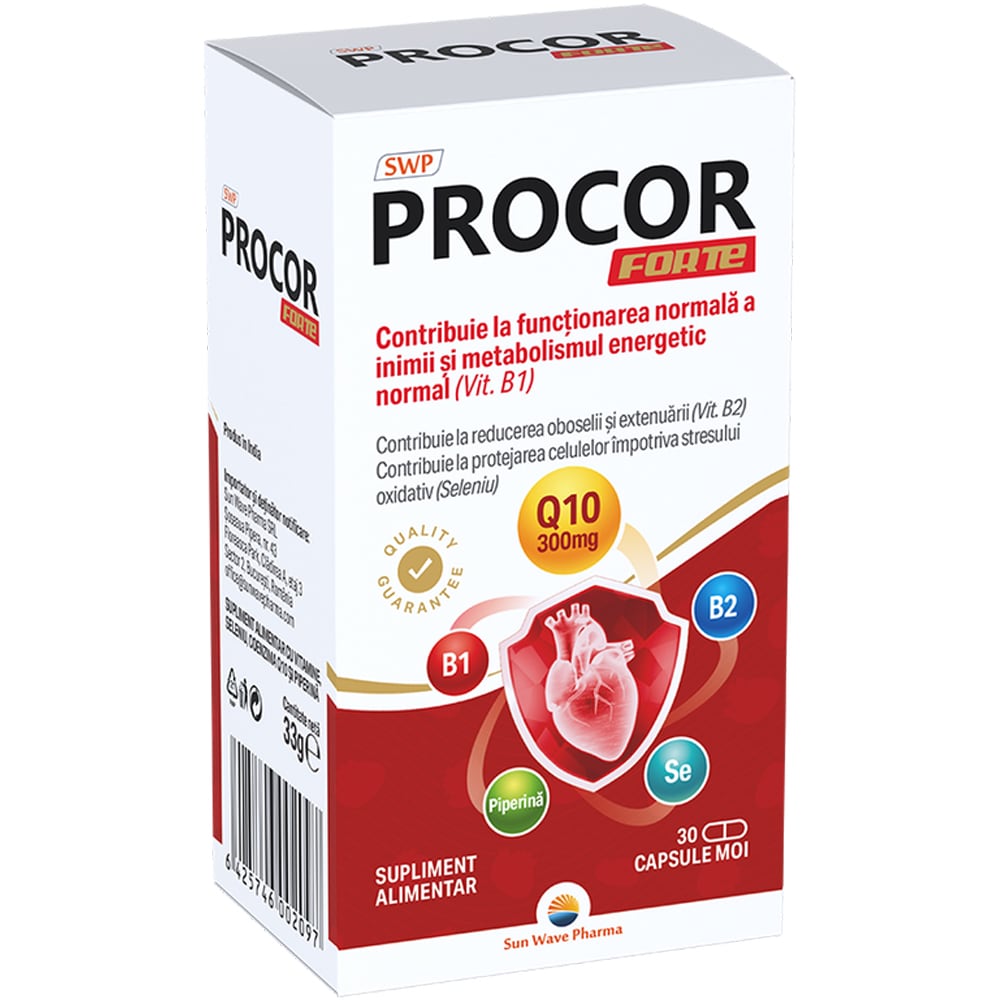 Supliment alimentar Procor Forte, 30 capsule, SUN WAVE PHARMA