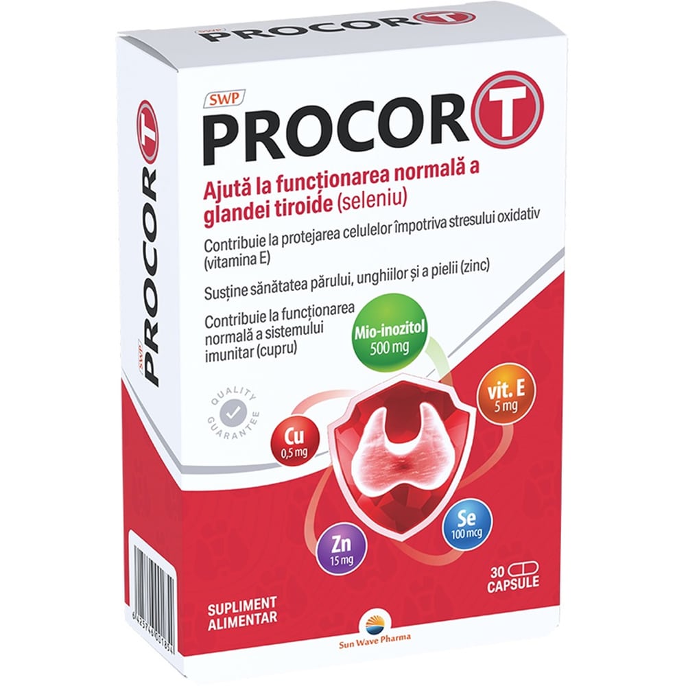 Supliment alimentar Procor T,  30 capsule, SUN WAVE PHARMA