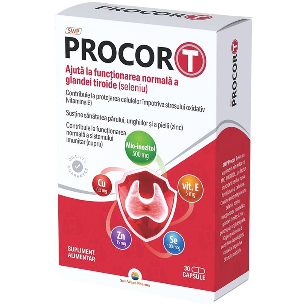 Supliment alimentar Procor T,  30 capsule, SUN WAVE PHARMA