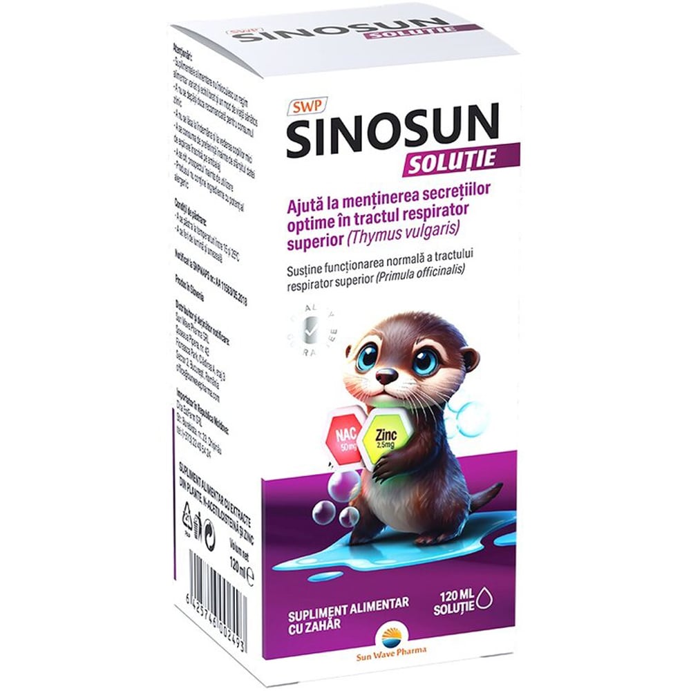 Supliment alimentar Sinosun Sirop, 120 ml, SUN WAVE PHARMA