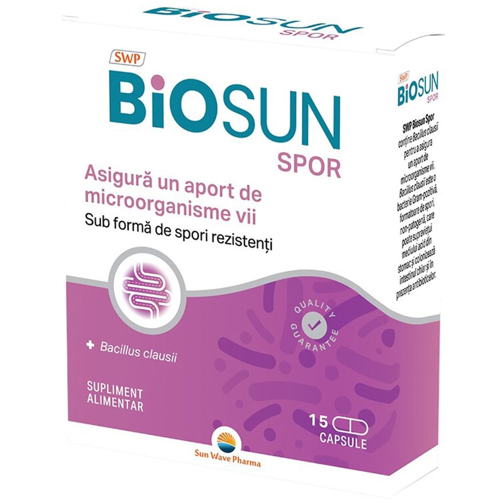 Supliment alimentar Biosun Spor, 15 capsule, SUN WAVE PHARMA