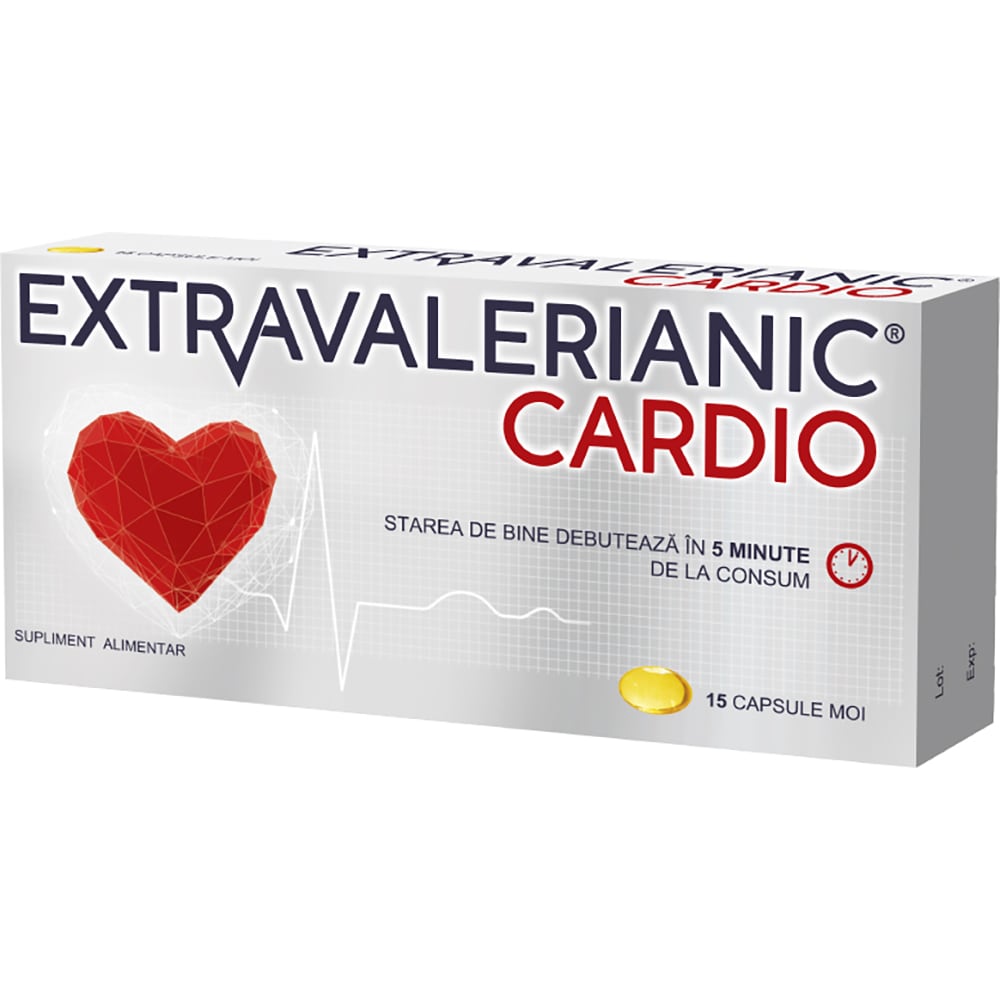 Supliment alimentar Extravalerianic Cardio, 15 capsule moi, BIOFARM