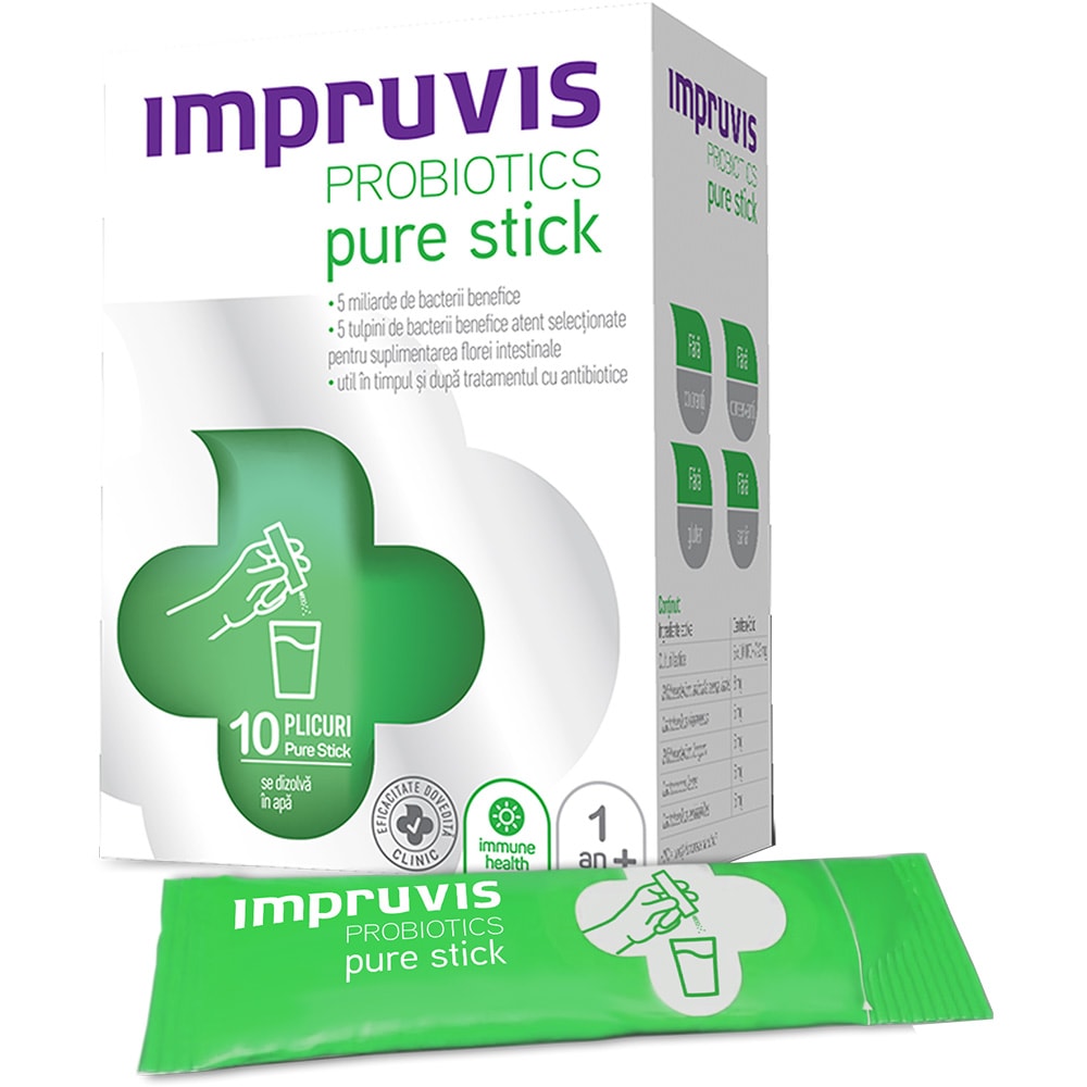 Probiotic Pure Stick Impruvis, 10 plicuri