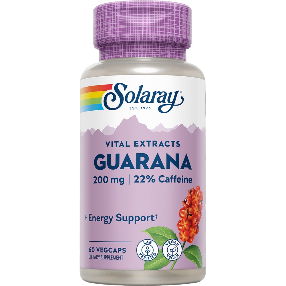 Supliment Guarana 200 mg Solaray, 60 capsule, SECOM