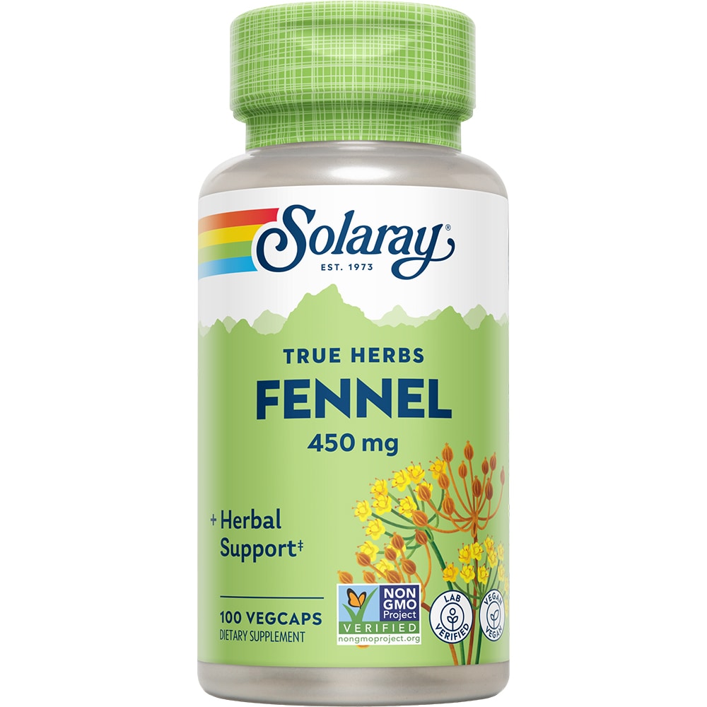 Supliment Fennel 450 mg Solaray, 100 capsule, SECOM