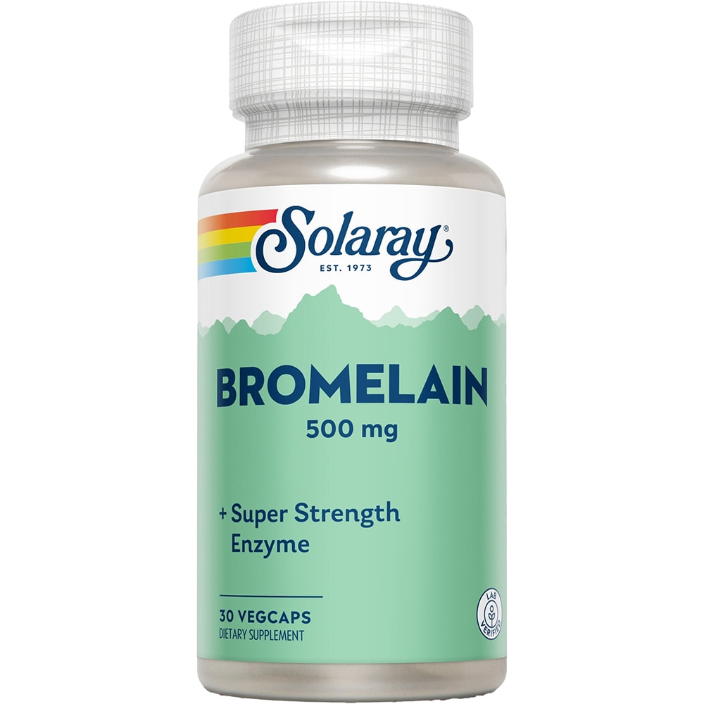 Supliment alimentar Bromelain 500 mg Solaray, 30 capsule vegetale, SECOM