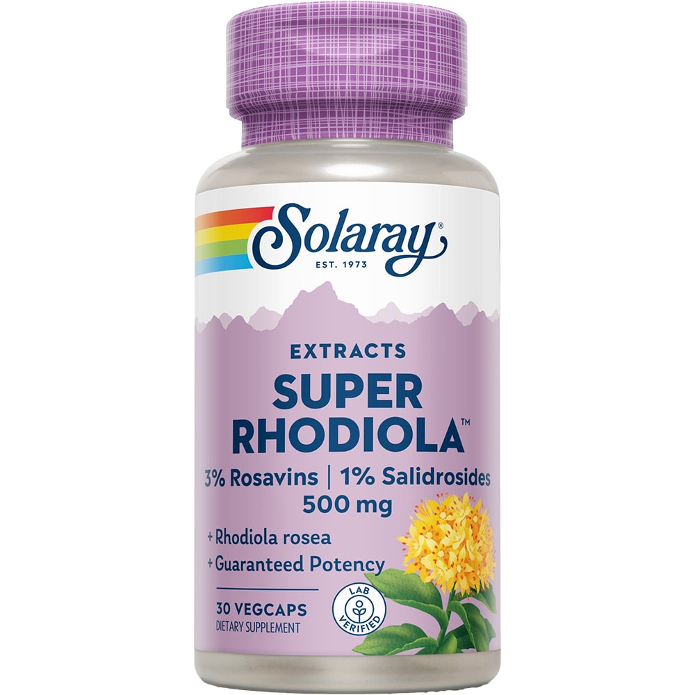 Supliment alimentar Super Rhodiola 500 mg Solaray, 30 capsule vegetale, SECOM