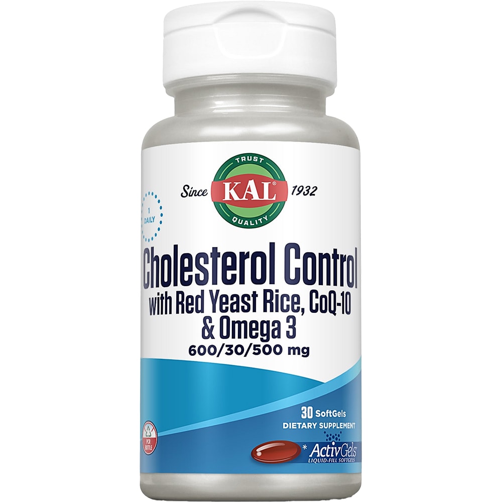 Supliment Cholesterol Control Red Yeast Rice CoQ-10 KAL, 30 capsule, SECOM