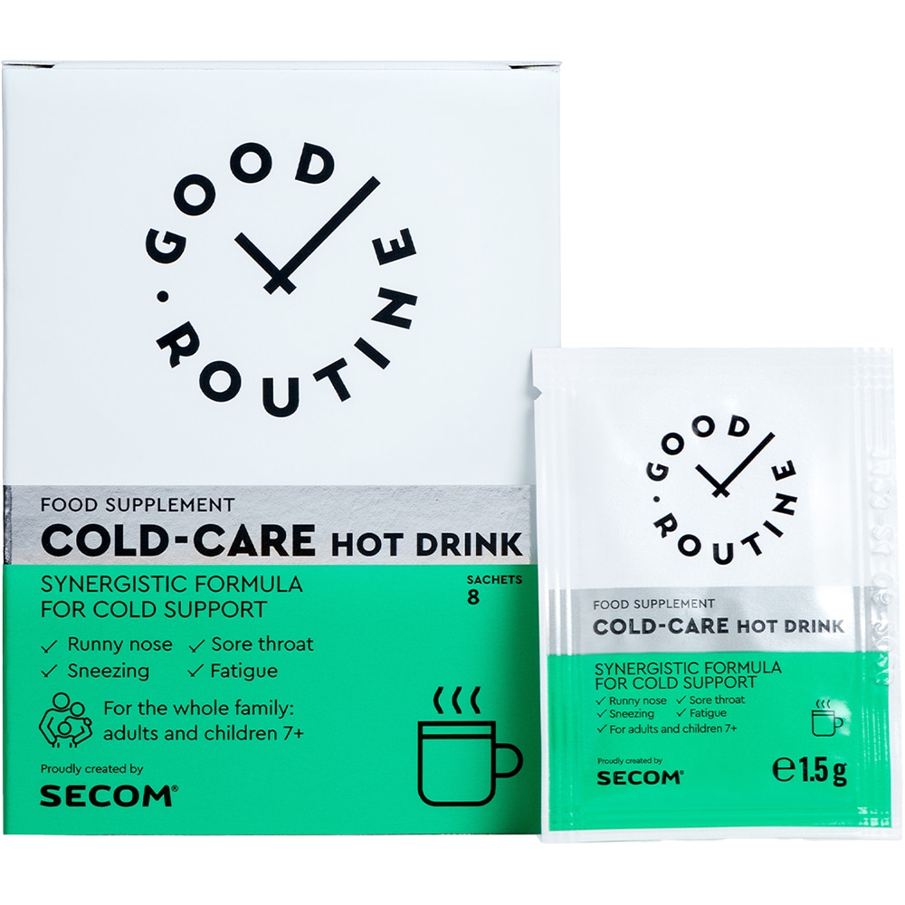 Supliment Cold-care Hot Drink Good Routine, 1.5 g x 8 doze, SECOM
