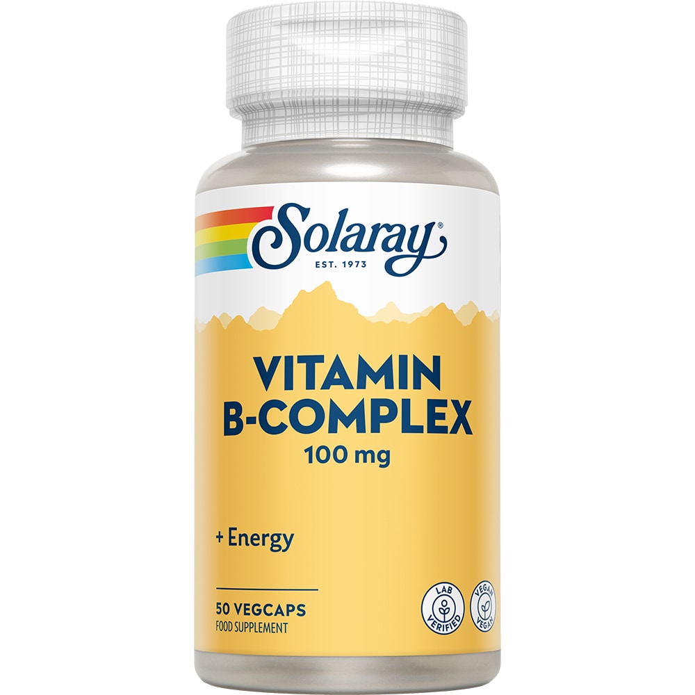 Supliment Vitamin B-Complex 100 mg Solaray, 50 capsule vegetale, SECOM