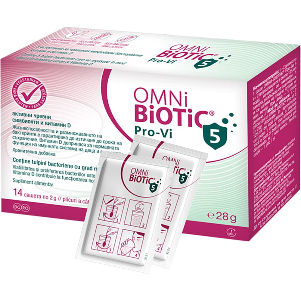 Supliment alimentar Omni Biotic Pro-Vi 5, 14 plicuri, VEDRA