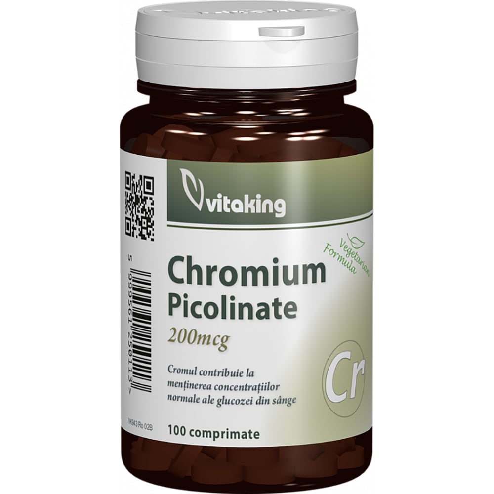 Supliment Picolinat de crom, 100 comprimate, VITAKING