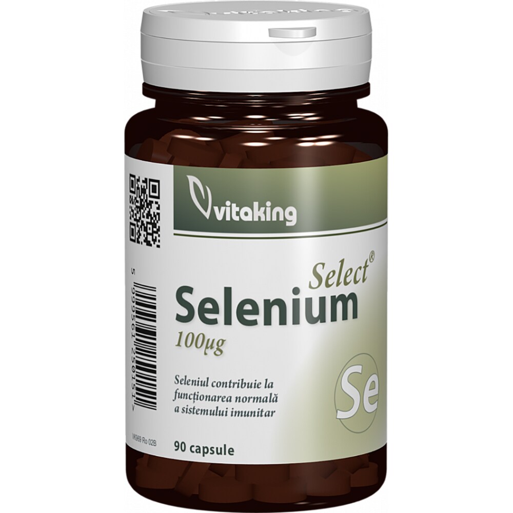 Supliment alimentar Seleniu 100 mcg, 90 capsule, VITAKING