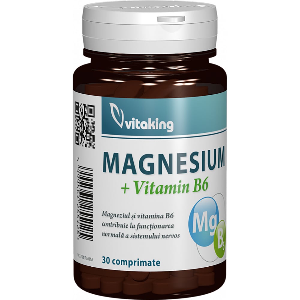 Supliment Magneziu + Vitamina B6, 30 capsule, VITAKING