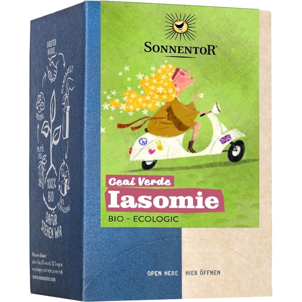 Ceai verde SONNENTOR Iasomie, 18 plicuri 