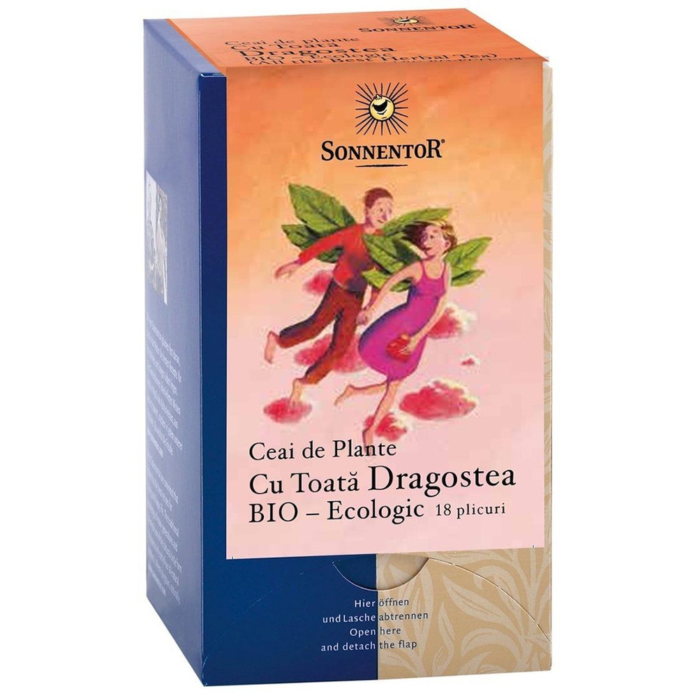 Ceai amestec de plante SONNENTOR Cu toata dragostea, 18 plicuri