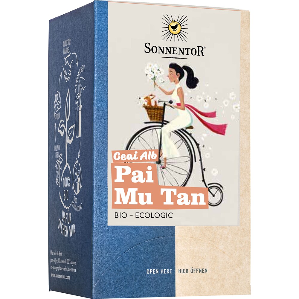 Ceai alb SONNENTOR Pai Mu Tan, 18 plicuri