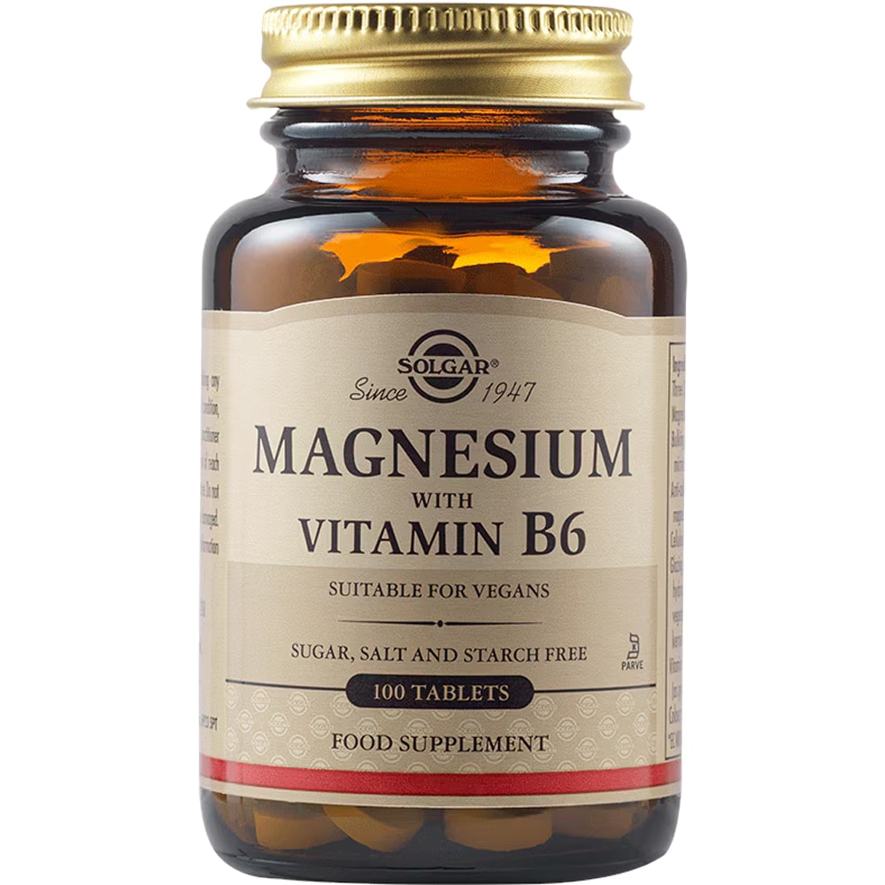 Supliment alimentar Magneziu + Vitamina B6, 100 tablete, SOLGAR