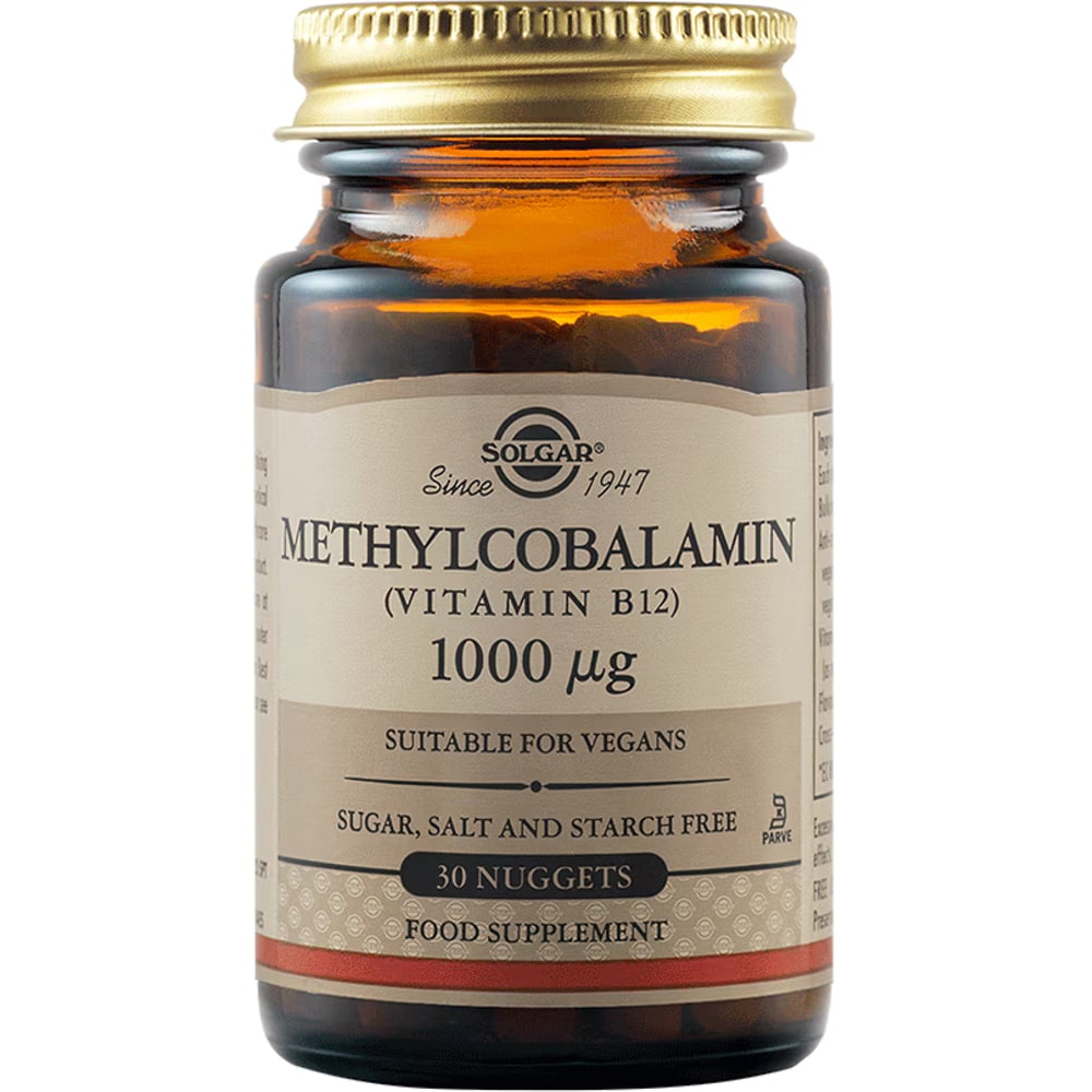 Supliment alimentar Vitamina B12 1000 mcg Metilcobalamina, 30 tablete, SOLGAR