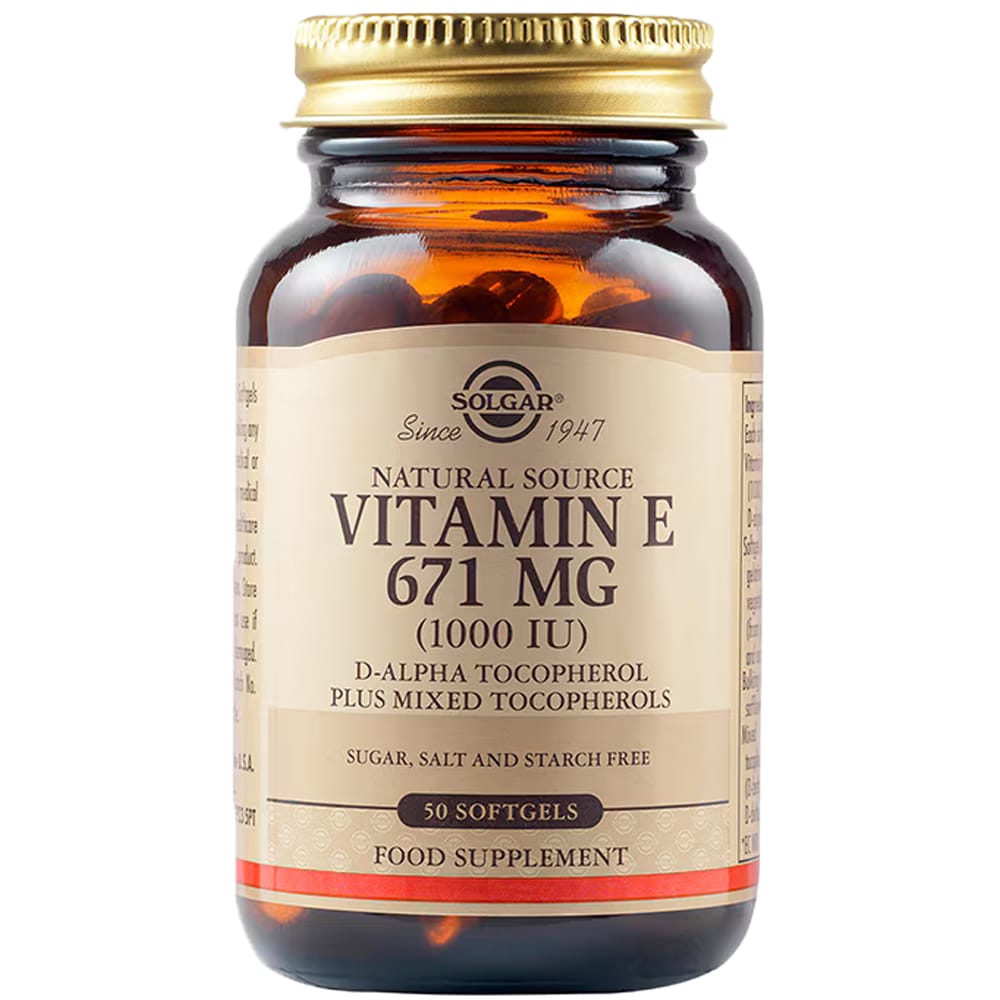 Supliment alimentar Vitamina E 671 mg 1000 UI, 50 capsule moi, SOLGAR