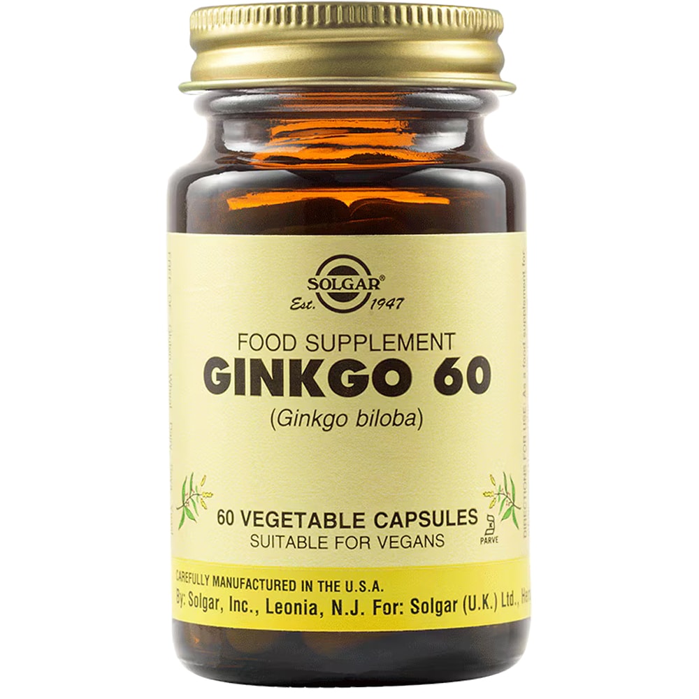 Supliment alimentar Ginkgo Biloba, 60 capsule vegetale, SOLGAR