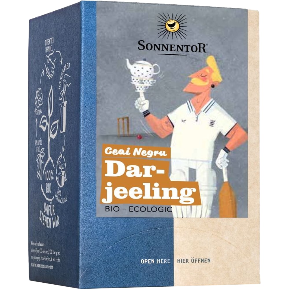Ceai negru SONNENTOR Darjeeling, 18 plicuri 
