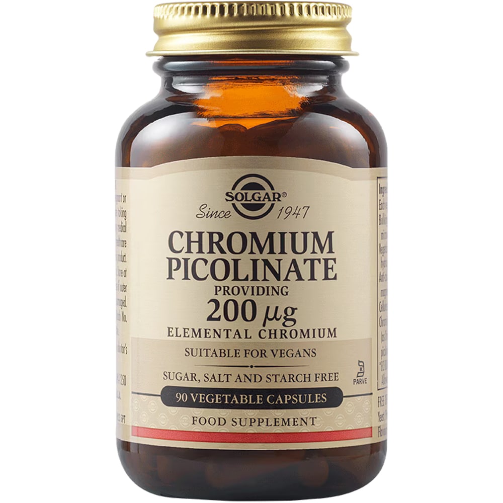 Supliment alimentar Picolinat de Crom 200 mcg, 90 tablete, SOLGAR