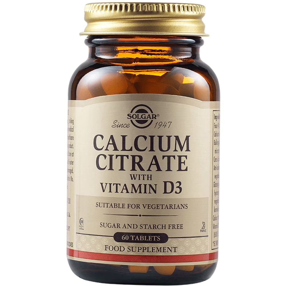 Supliment alimentar Citrat de Calciu cu Vitamina D3, 60 tablete, SOLGAR