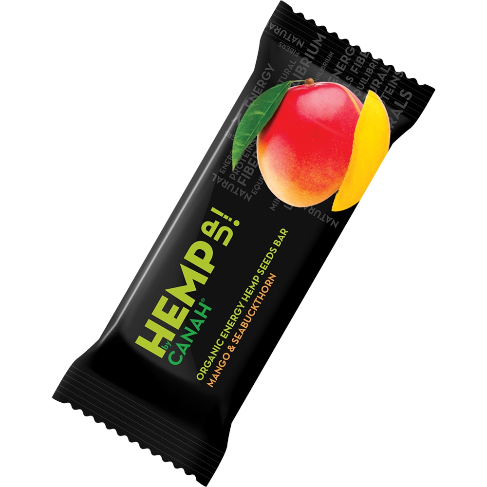 Baton cu seminte de canepa, mango si catina ECO, 6 buc x 48 g, CANAH