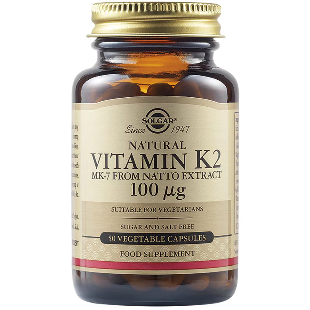 Supliment alimentar Vitamina K2 Naturala 100 mcg, 50 capsule vegetale, SOLGAR