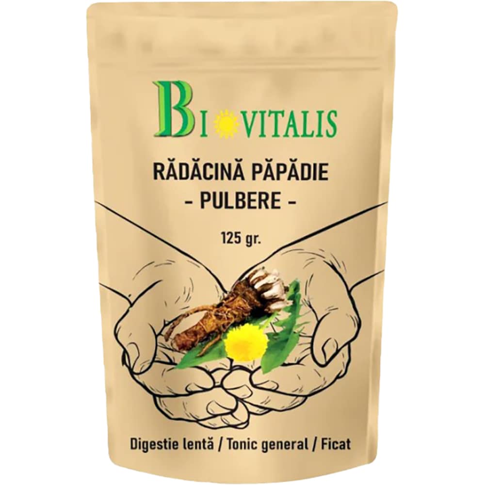 Supliment Pulbere de radacina de papadie, 125 g, BIOVITALIS