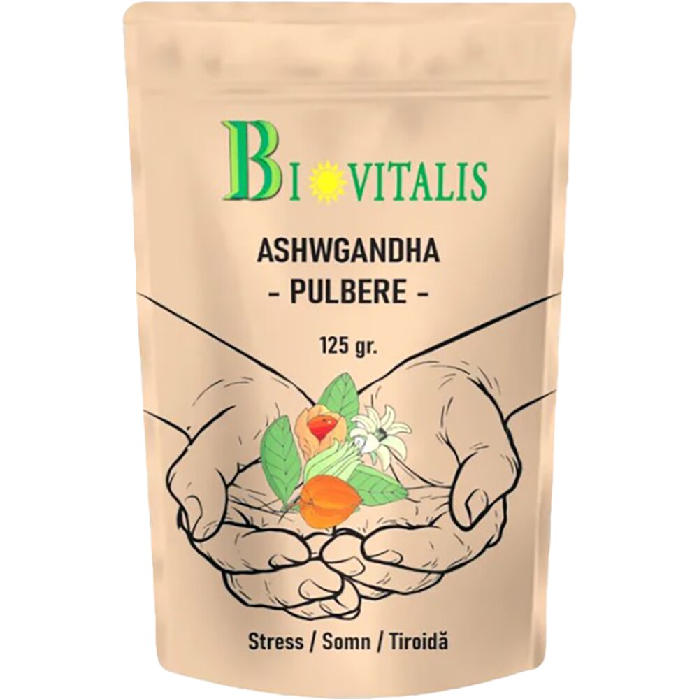 Supliment Pulbere de Ashwagandha, 125 g, BIOVITALIS