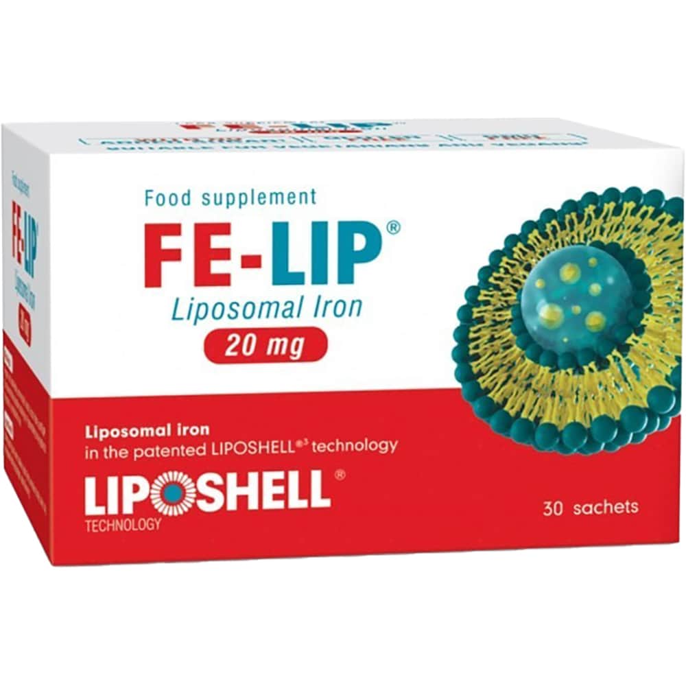 Supliment alimentar Fier Lipozomal 20 mg, 30 plicuri, LIPOSHELL