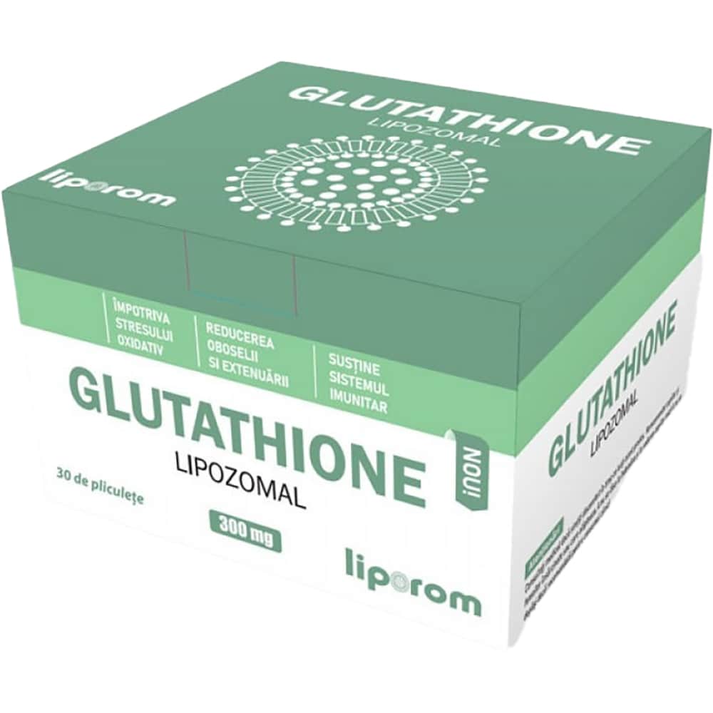 Supliment alimentar Glutathion Lipozomal 300 mg, 30 plicuri, LIPOROM