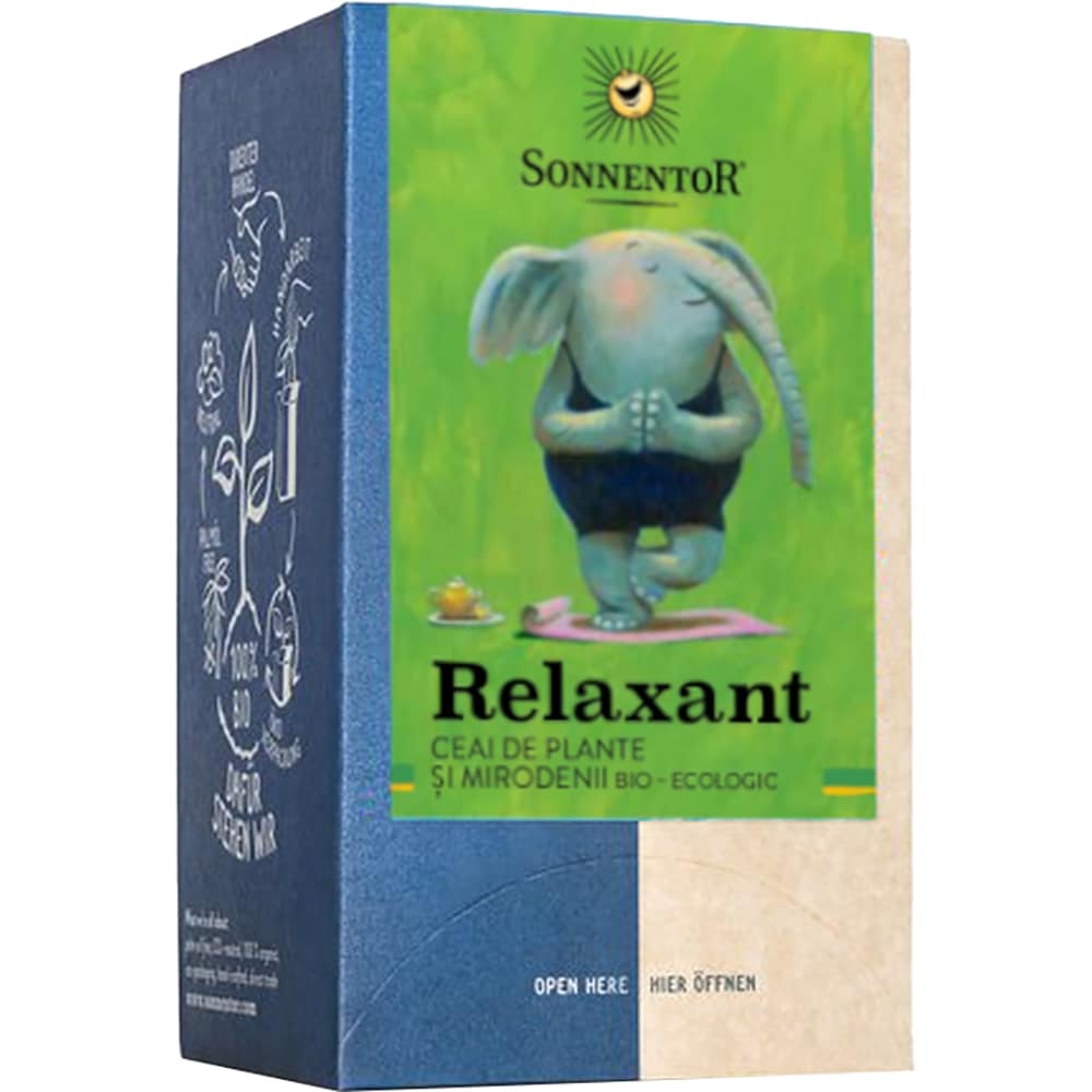 Ceai amestec de plante SONNENTOR Relaxant, 18 plicuri 