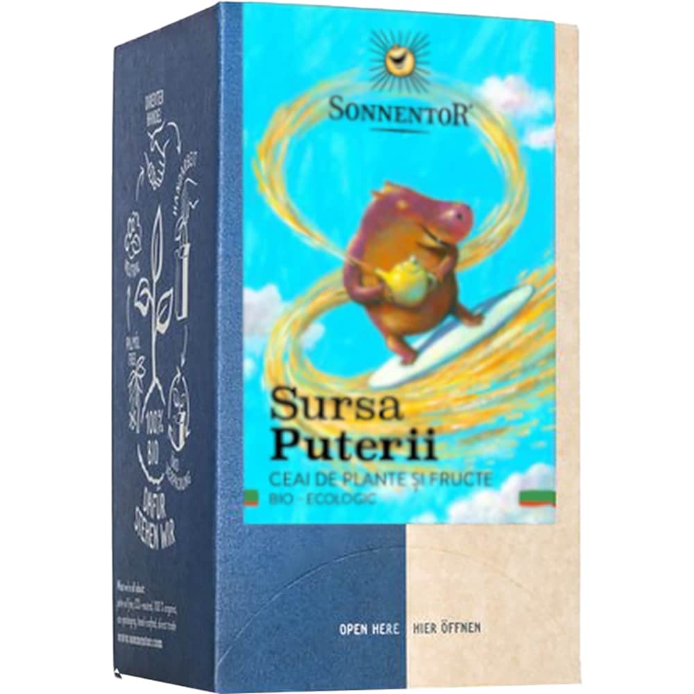 Ceai amestec de plante SONNENTOR Sursa puterii, 18 plicuri 