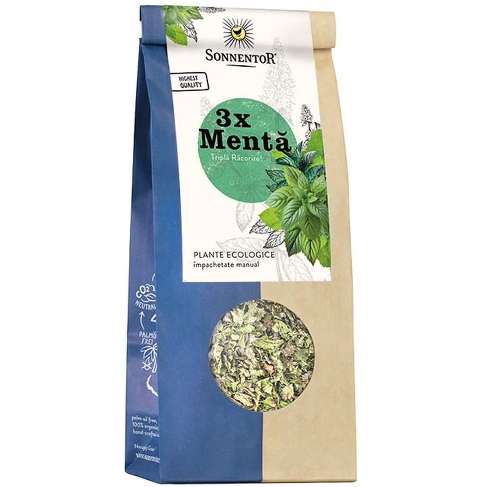 Ceai plante SONNENTOR 3 x Menta, 50 g 