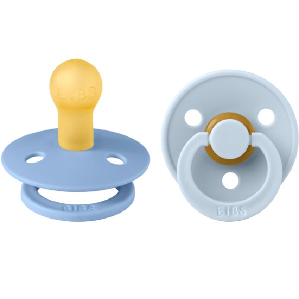 Suzeta BIBS Colour 110214, 0 luni+, 2 buc, albastru